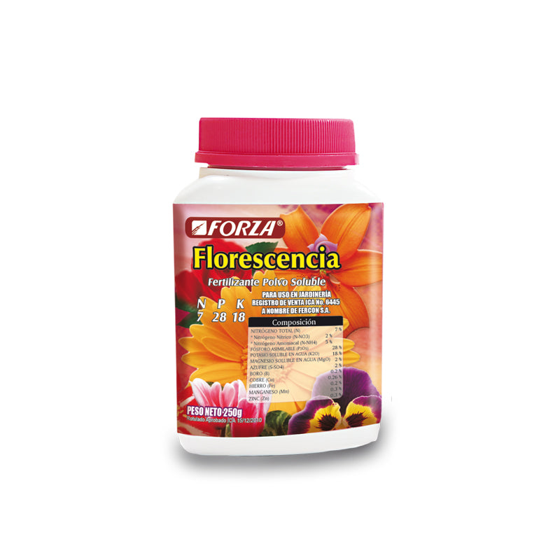 FERTILIZANTE SOLUBLE FLOR X 250 GR FORZA