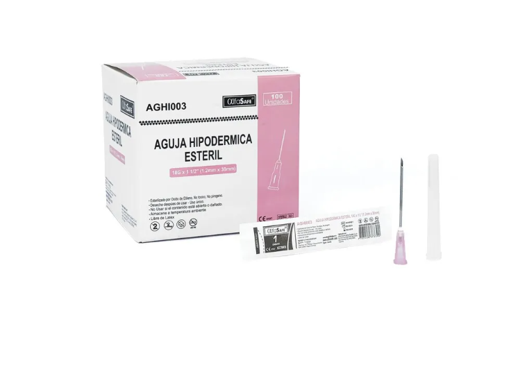 AGUJA DESECHABLE 18G X 1 1/2 X CAJA