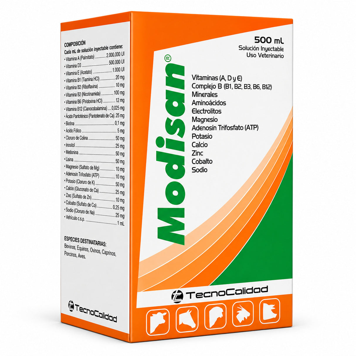 Modisan 500 mL | Vitaminas A, D, E + Complejo B + Minerales