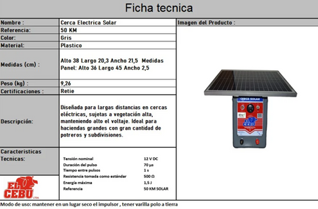 CERCA SOLAR - 50KM