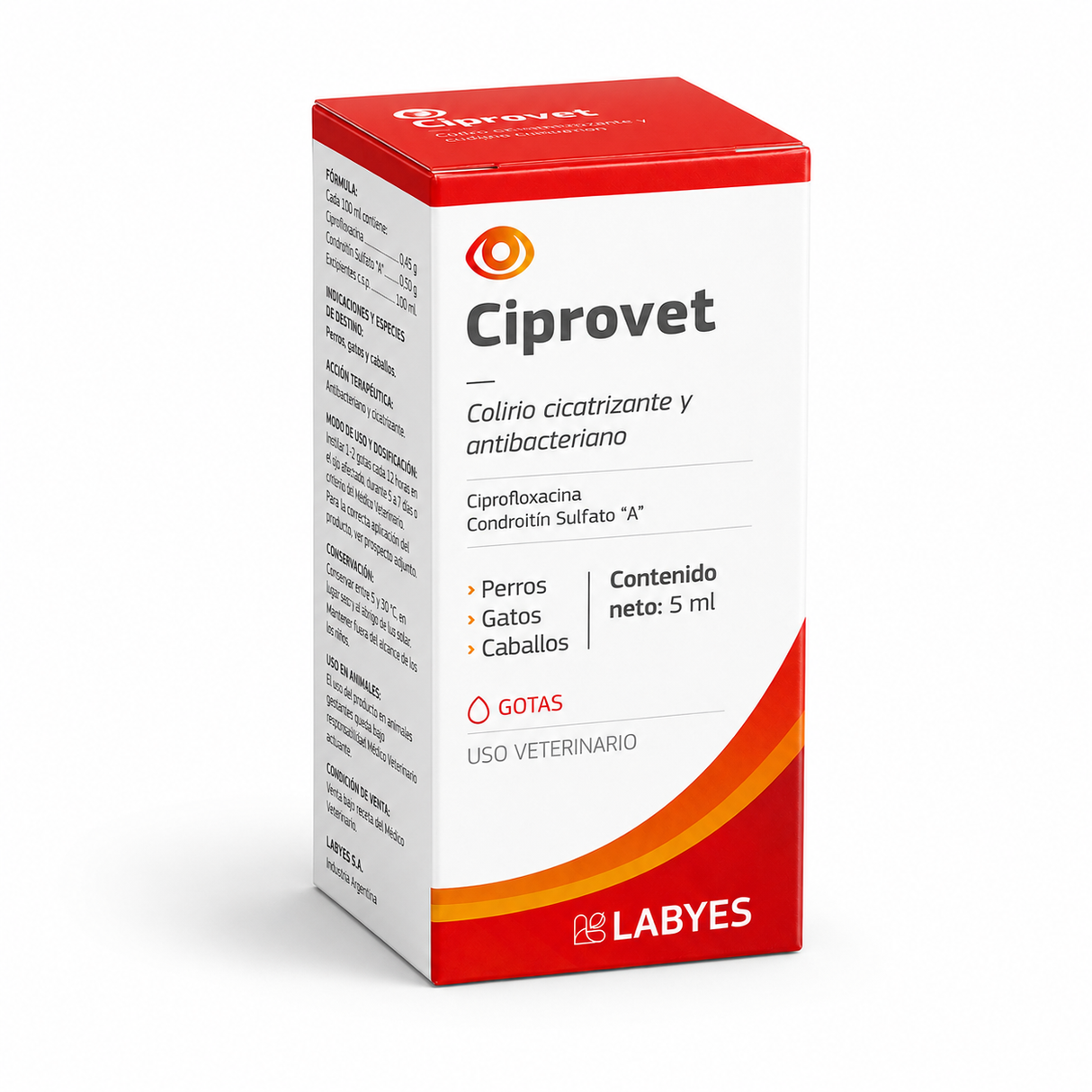 Ciprovet Labyes Colirio Oftálmico Cicatrizante y Antibacteriano 5 ml